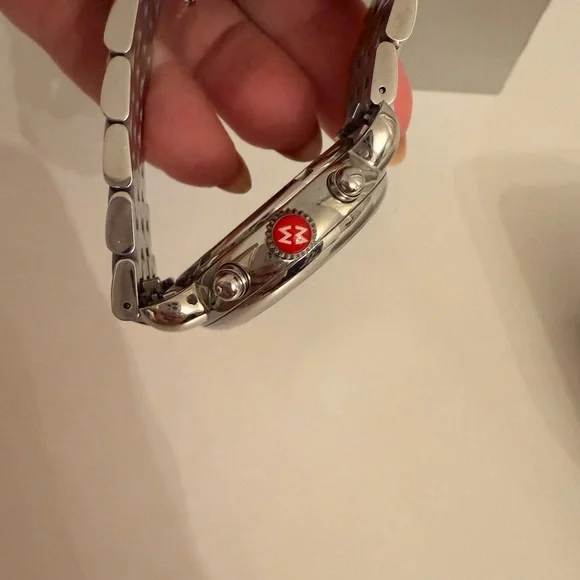 Michele Stainless Steel Watch with Pearl Dial - Picture 6 of 12